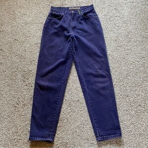 Vintage High-Waisted Levi’s 900 Series Jeans, 10R, Purple, 90s Baggy Patched